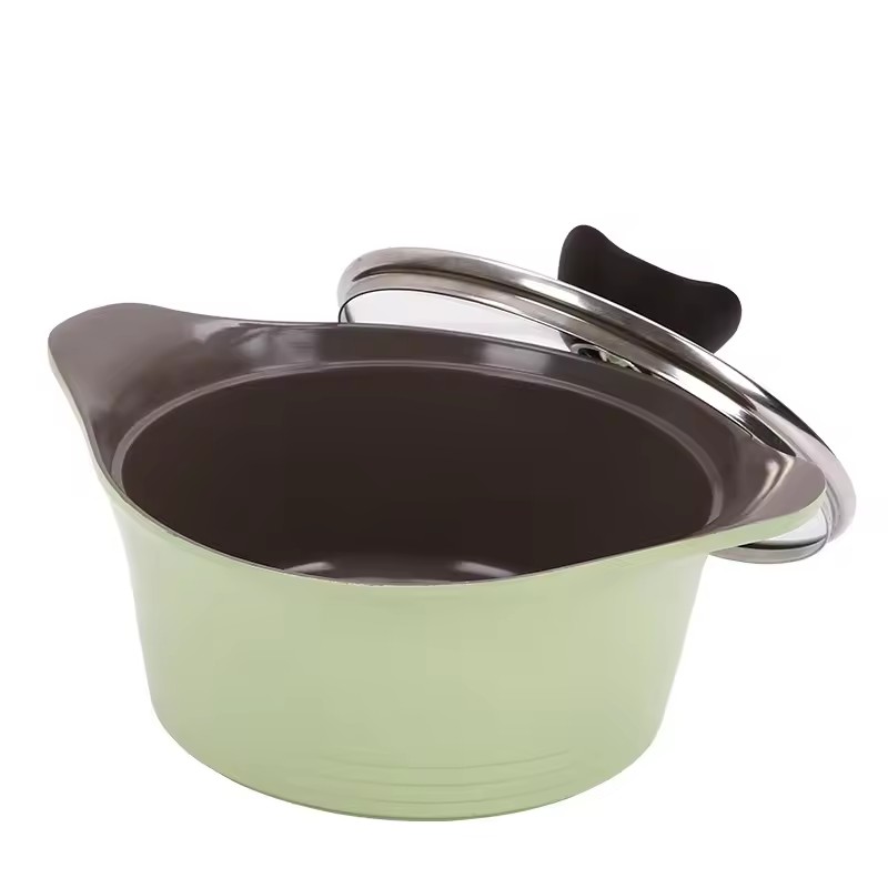 Mode op maat gemaakte anti-aanbak aluminium soepbouillonpotten met deksels