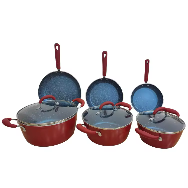 Vrouw Rode Non Stick Voorraadpot SET Universele Non-stick voor Noodle en Melkpot