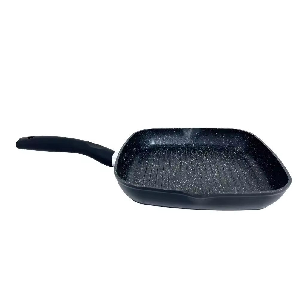 Non-stick steak koekenpan voor ontbijt Anti-aanbak vierkante inductie braadpan voor rundvlees, kip en vleugels