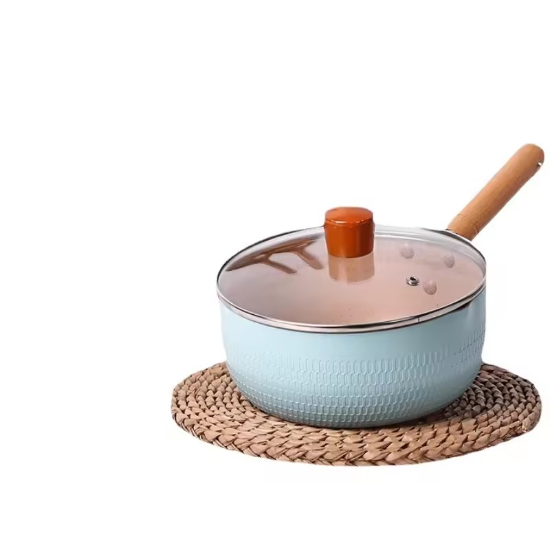 Japanse stijl non-stick pot gasfornuis inductiekookplaat babyvoeding melk kleine soeppan instant noedelpot