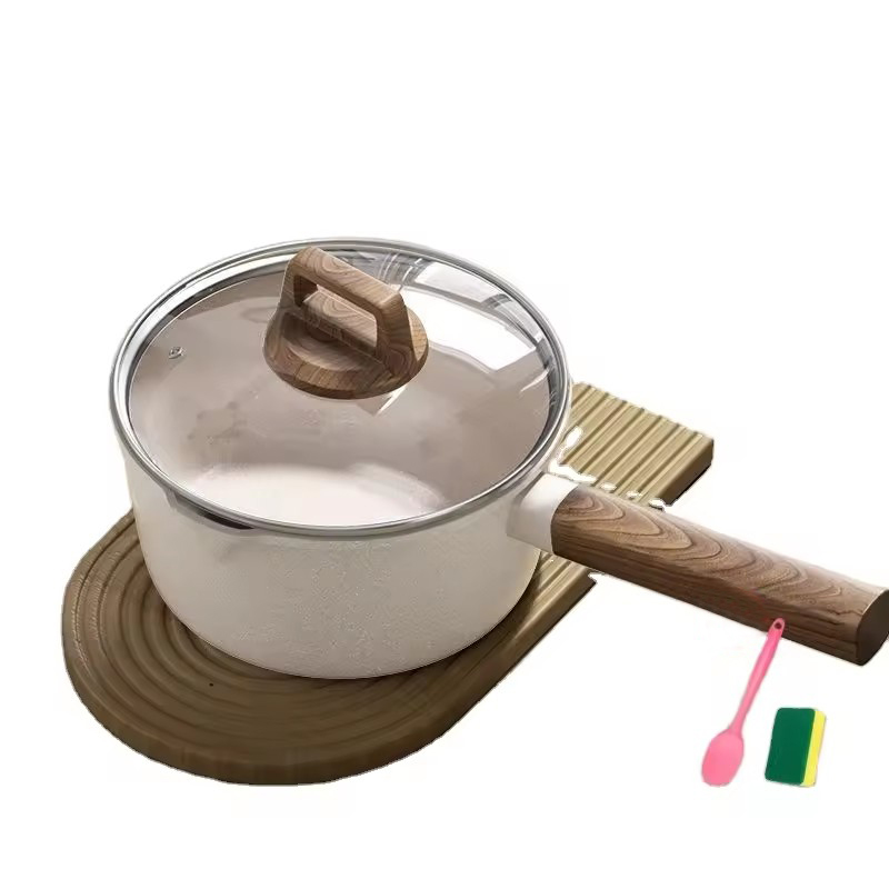 Tarwe rijststeen slaapzaal student pot verhoogde babypot baby huishouden non-stick hete melk instant noedelpot