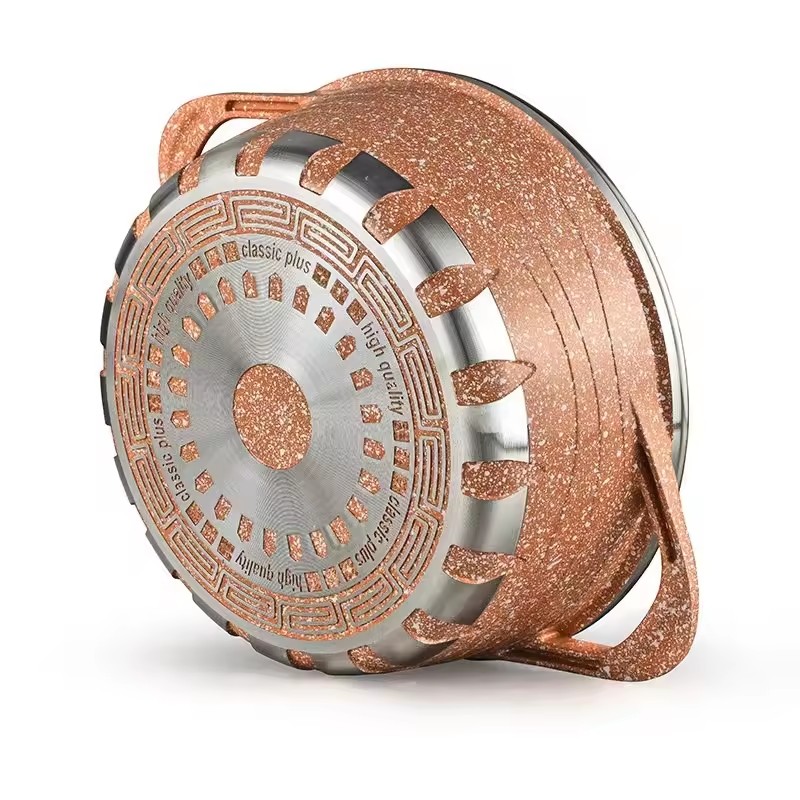 Zhiye 2024 aluminium kookpotten en pannen keukengerei kookgerei met antiaanbaklaag kookgerei keukenkookgerei