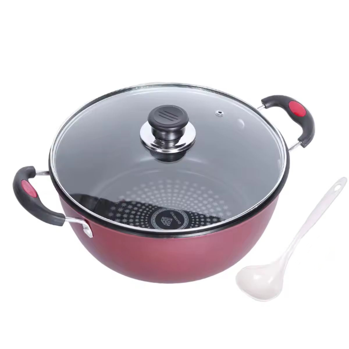 Dubbele Oren Keramische Soeppan Home Health Coating Antiaanbaklaag Koken Braadpan Soeppan