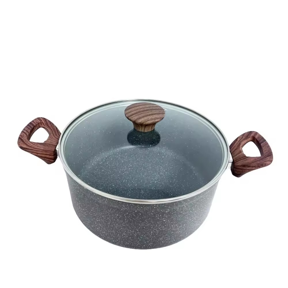 Meerdere maten inductie aluminium pan antiaanbakkeuken koekenpan ronde vorm kookpan steelpan kookgerei set