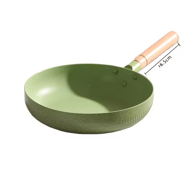 Eco-vriendelijke 24 cm 26 cm 28 cm 30 cm op maat gemaakt logo met antiaanbaklaag aluminium braadpan